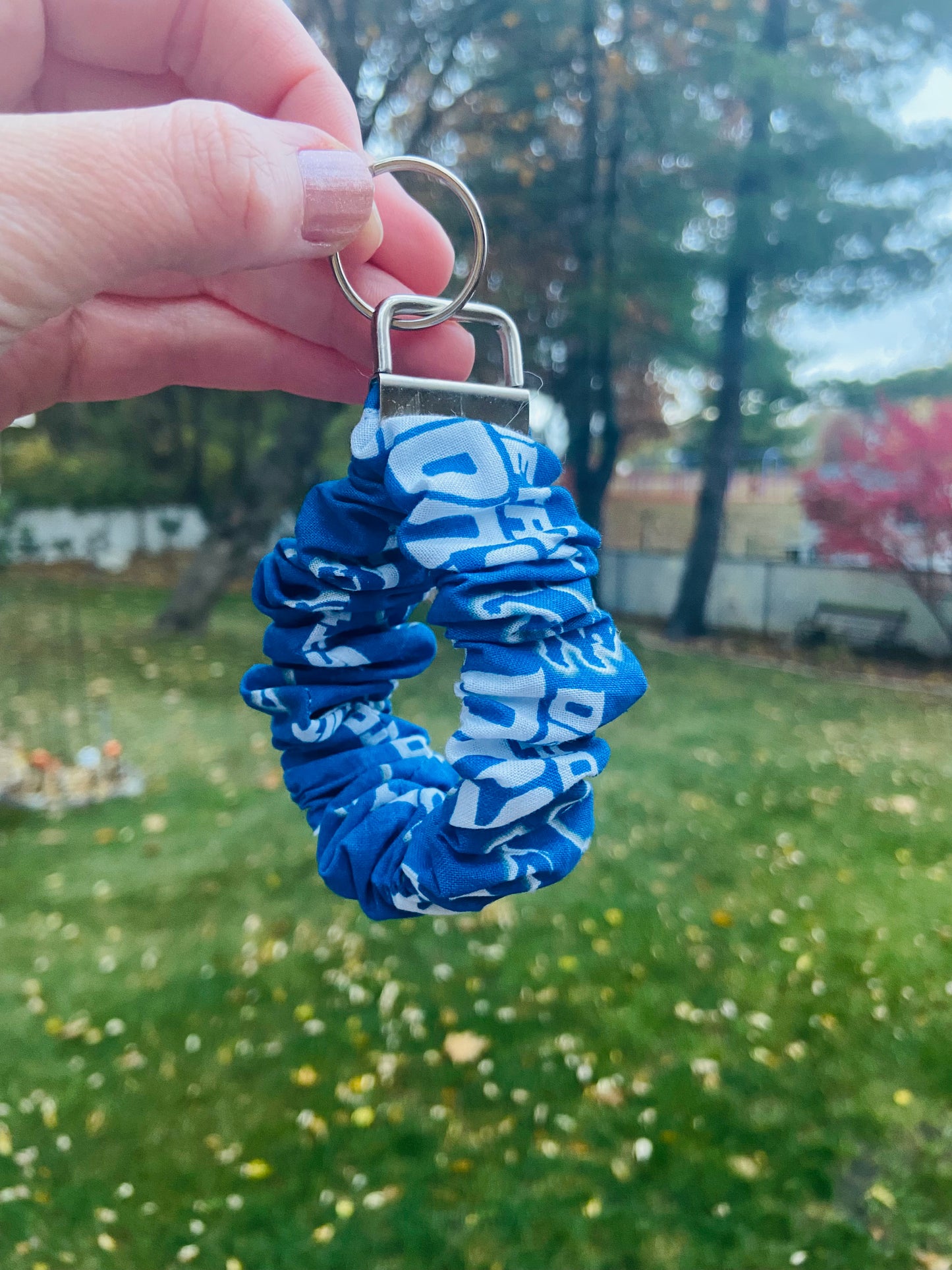 scrunchie key wristlet