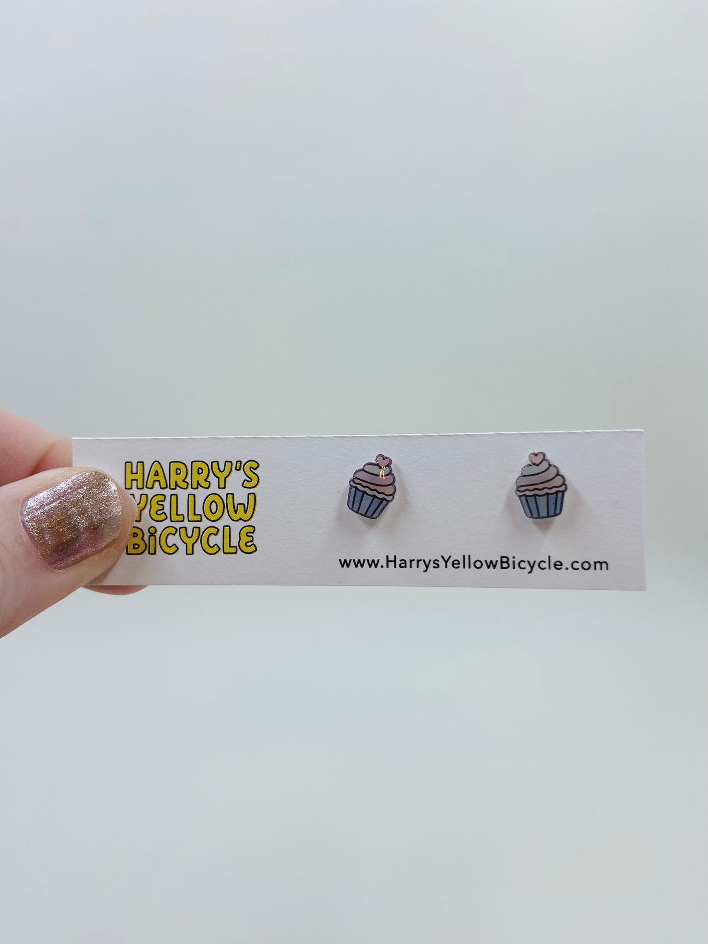 shrink plastic stud earrings