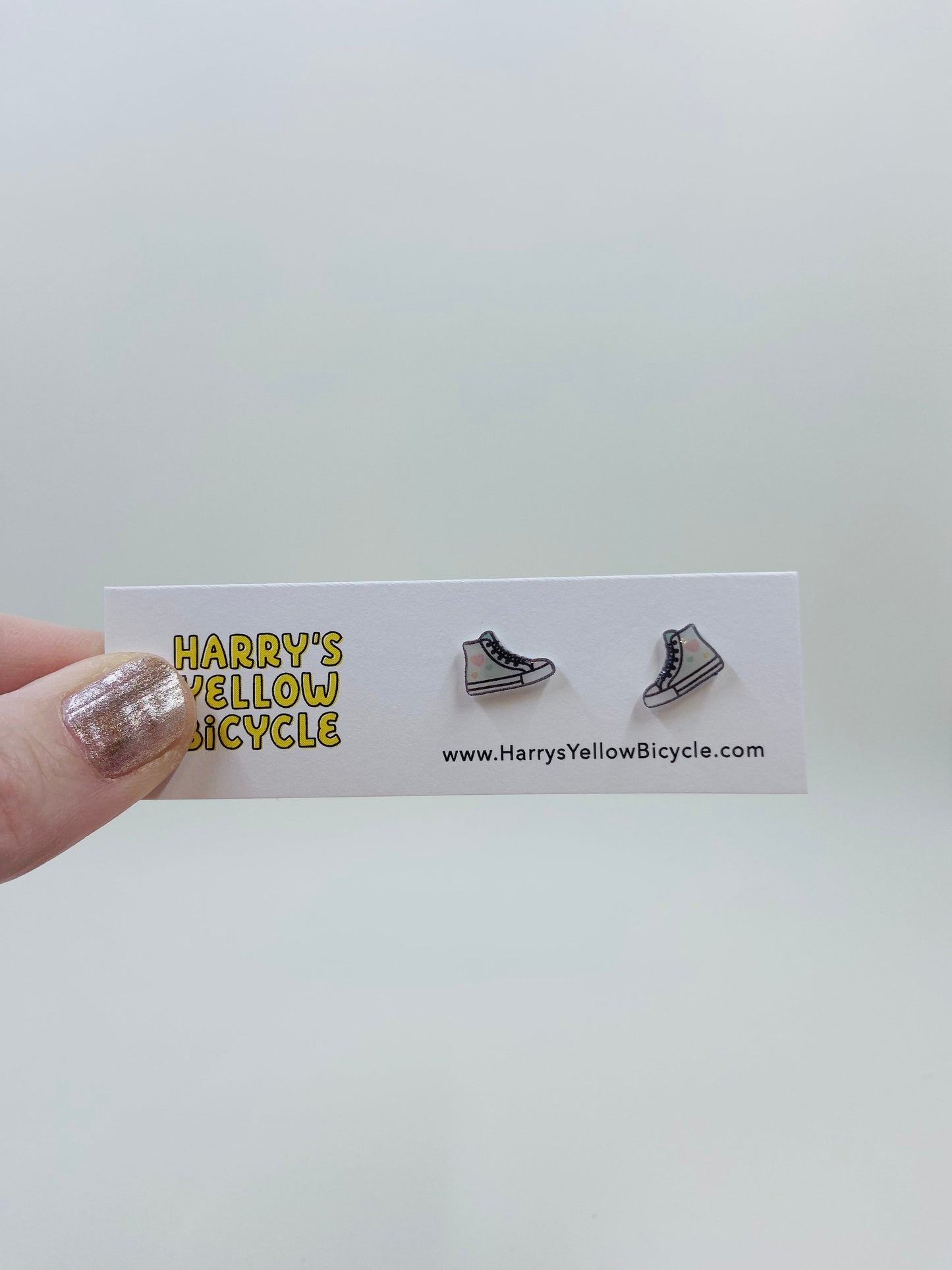 shrink plastic stud earrings