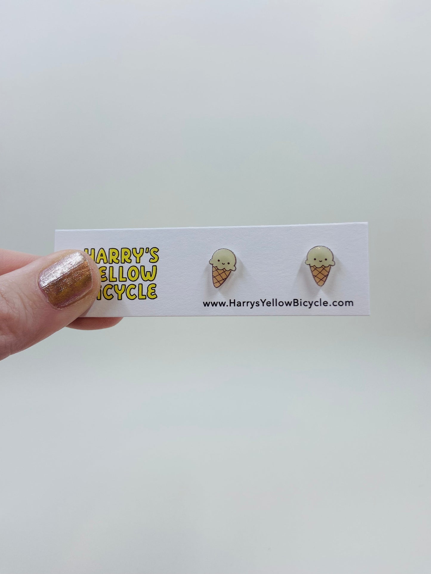 shrink plastic stud earrings