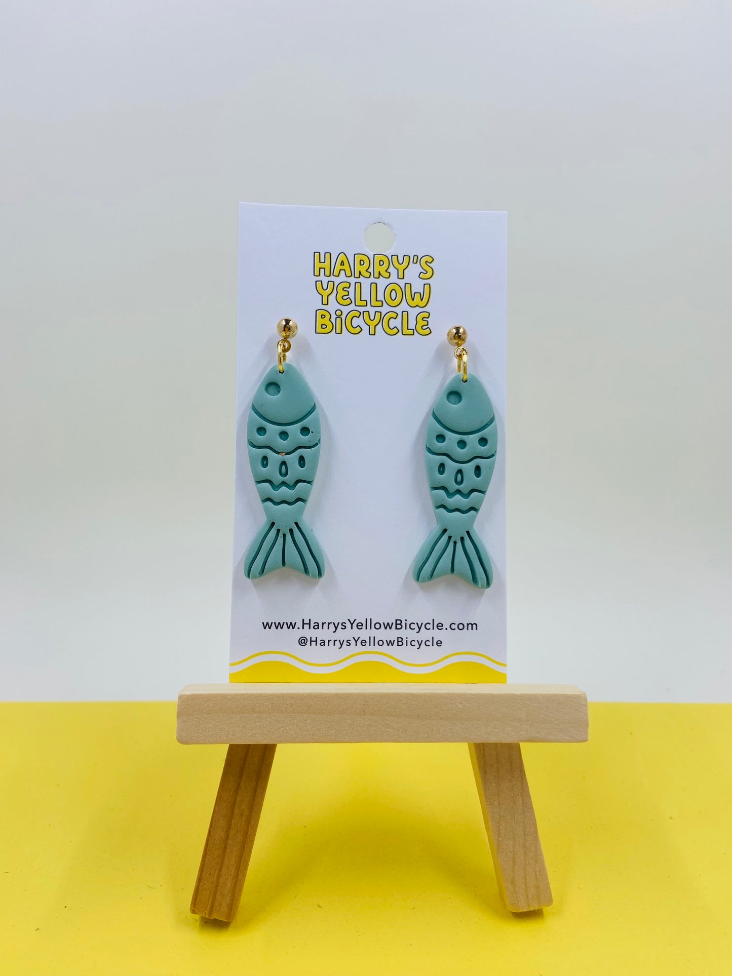 polymer clay earrings - fish