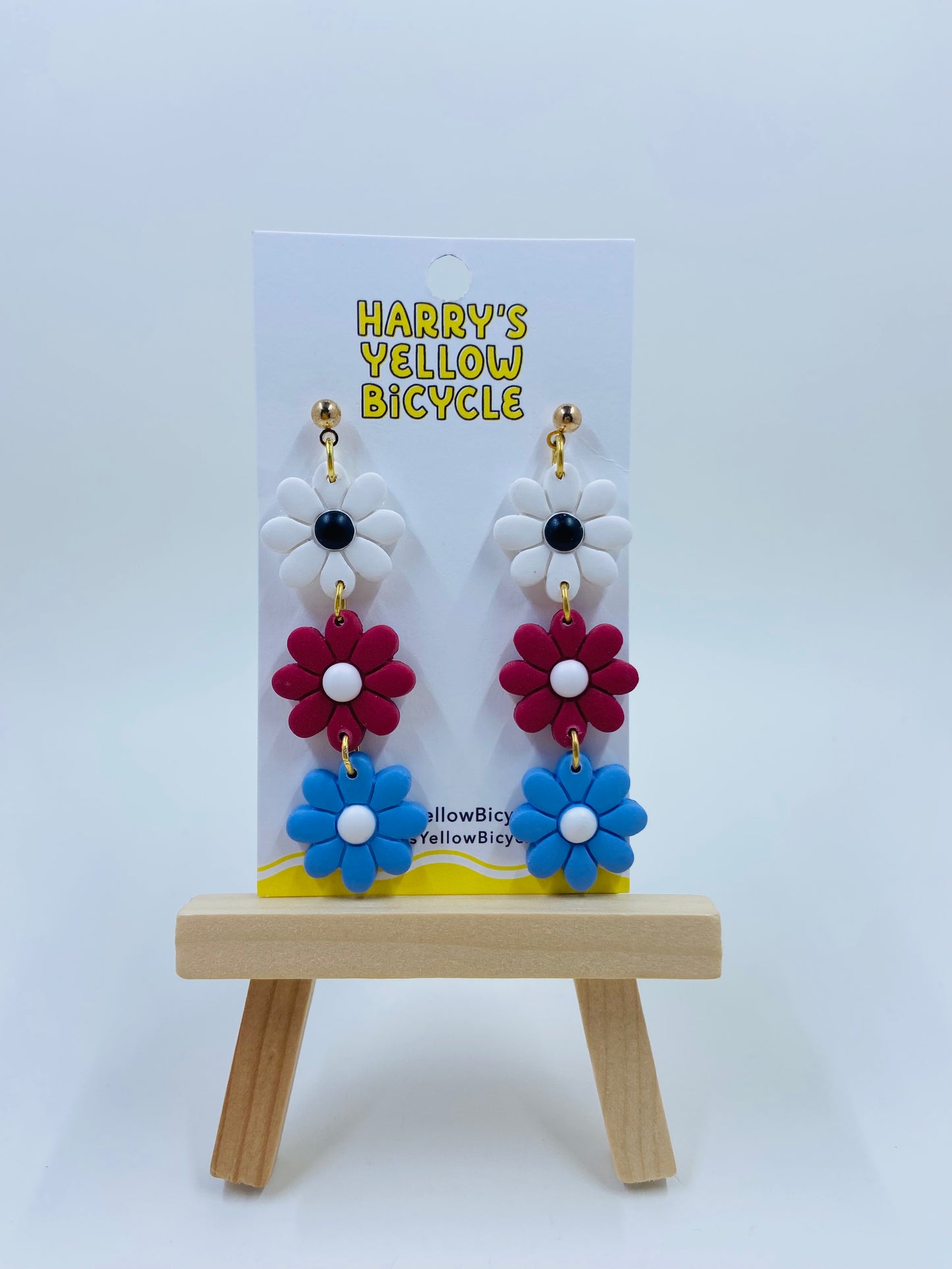 polymer clay earrings - forth of july