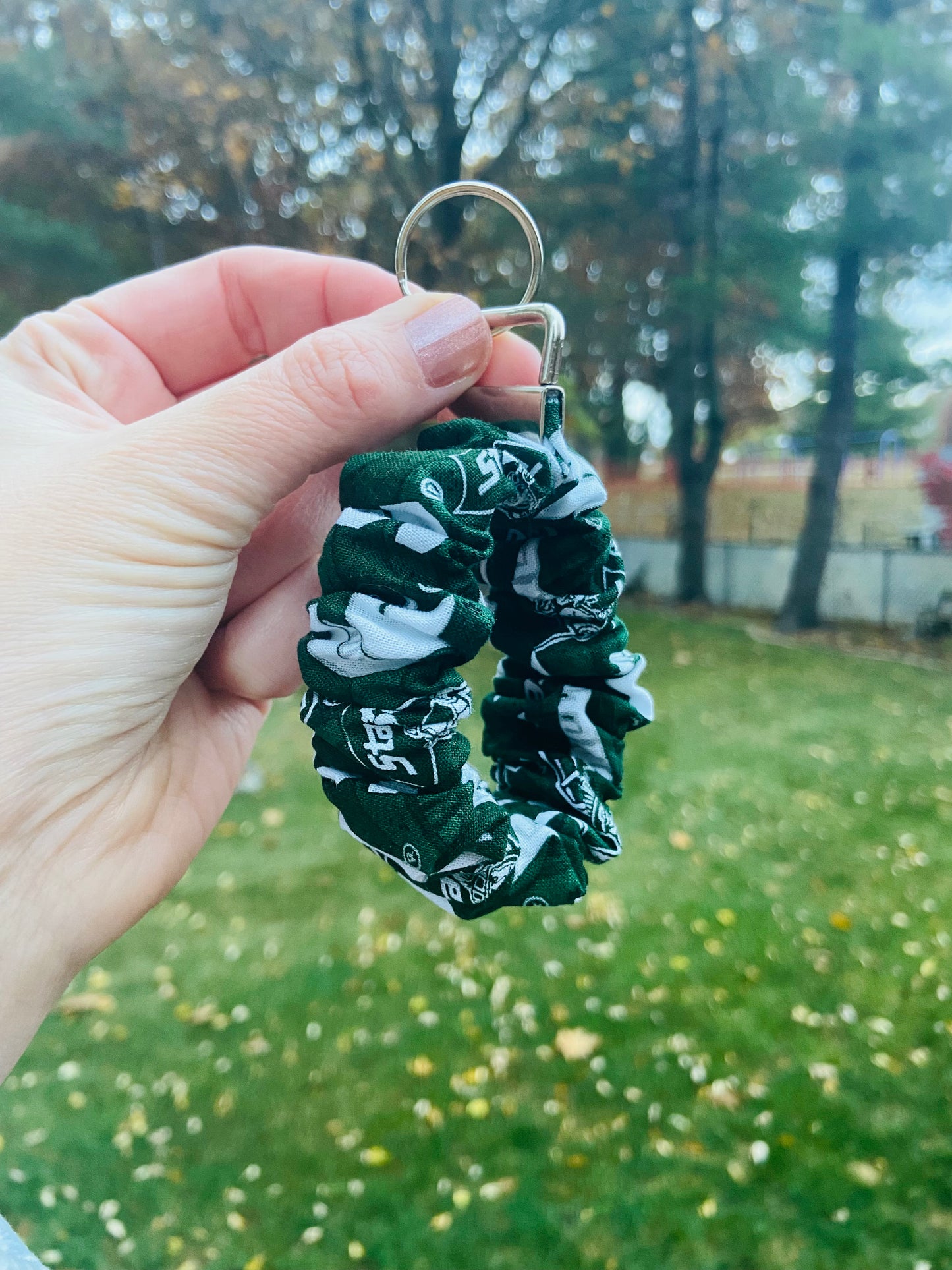 scrunchie key wristlet