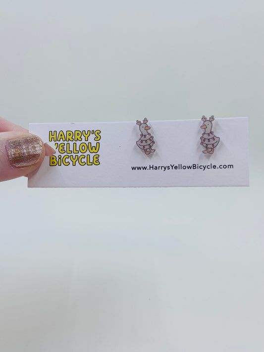 shrink plastic stud earrings