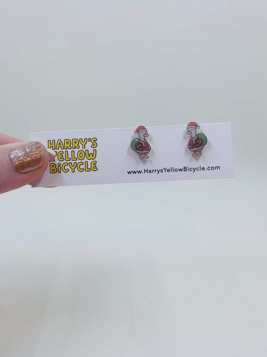 shrink plastic stud earrings