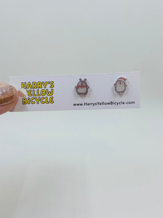 shrink plastic stud earrings