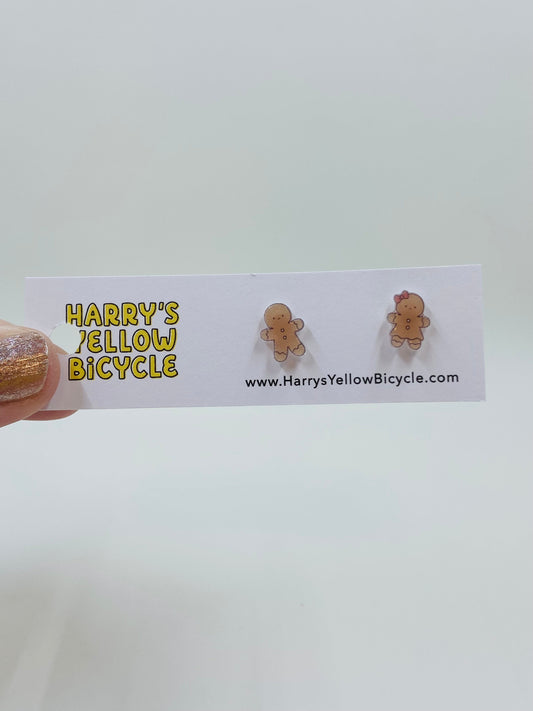 shrink plastic stud earrings