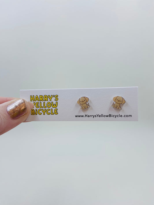 shrink plastic stud earrings