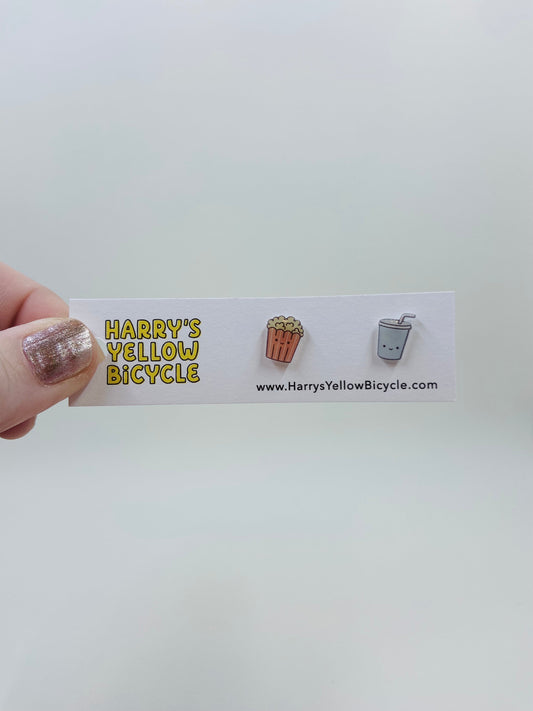 shrink plastic stud earrings