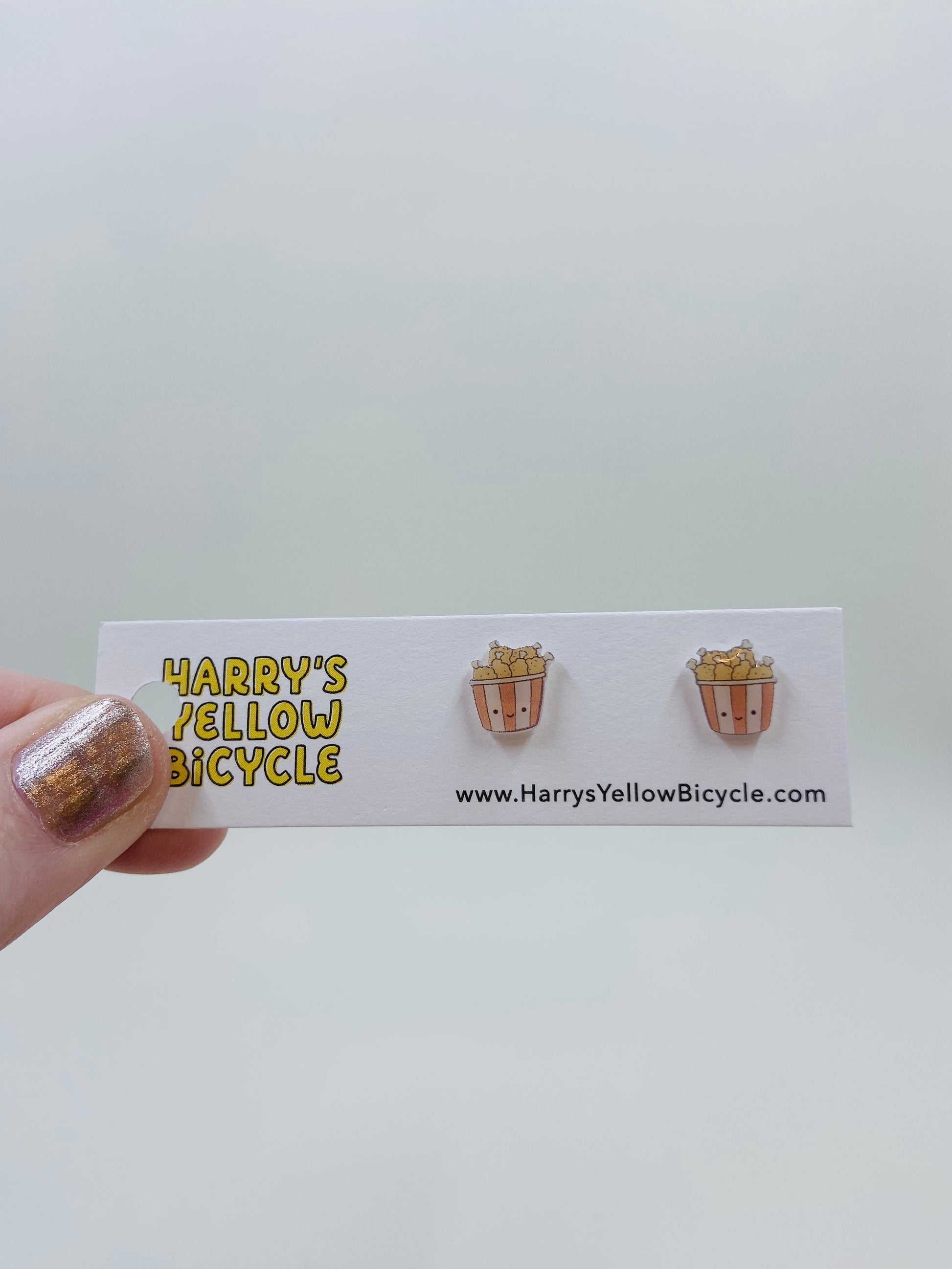 shrink plastic stud earrings