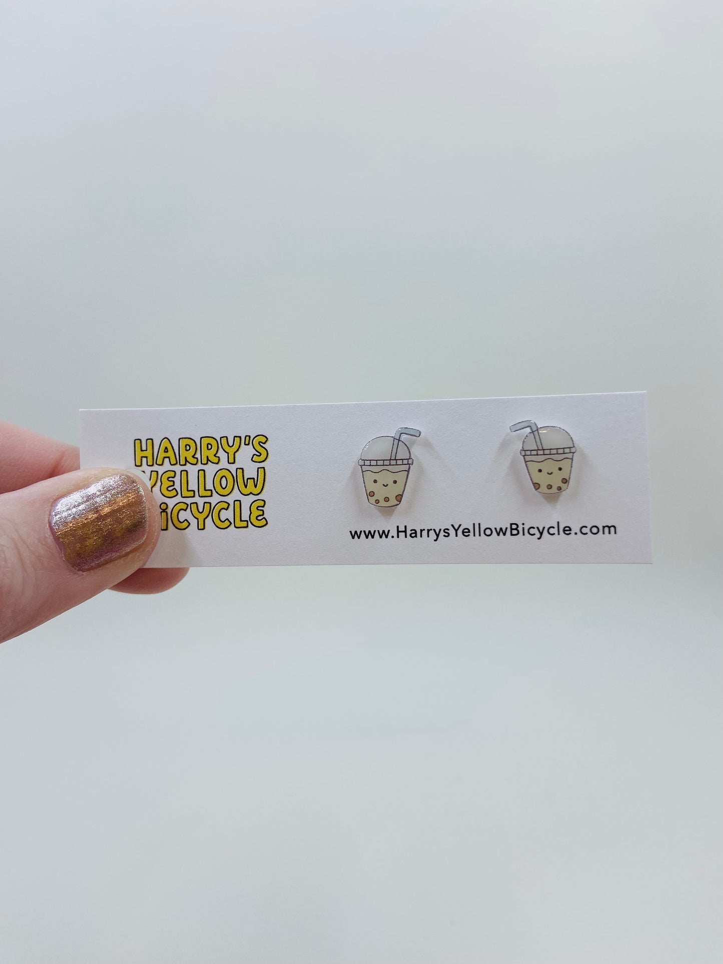 shrink plastic stud earrings