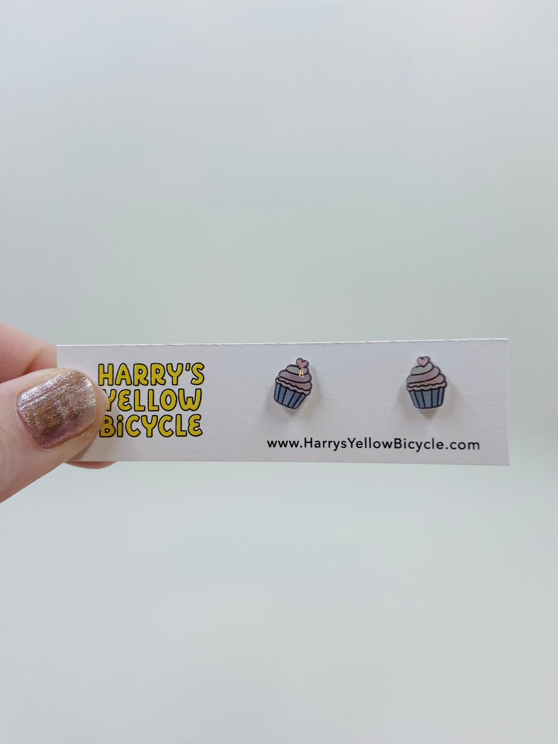 shrink plastic stud earrings