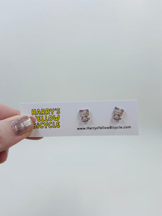 shrink plastic stud earrings