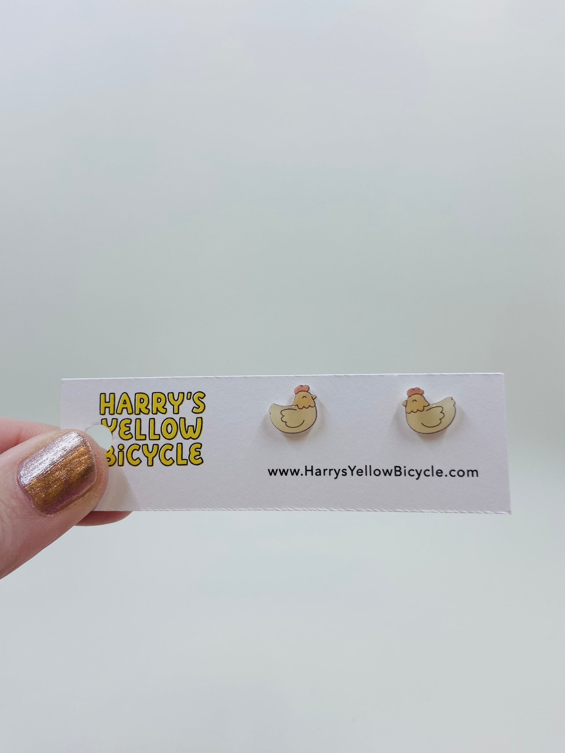 shrink plastic stud earrings