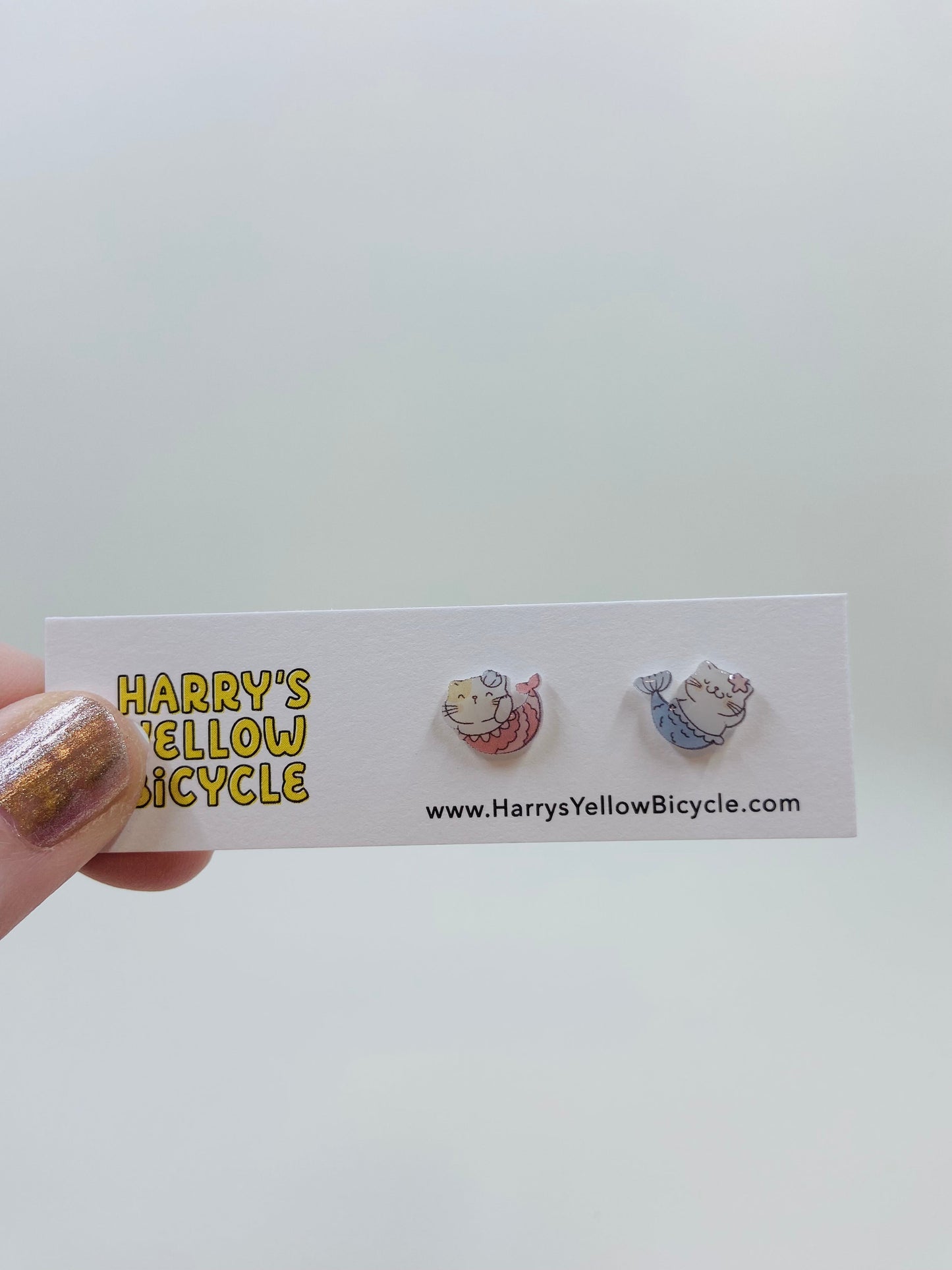 shrink plastic stud earrings