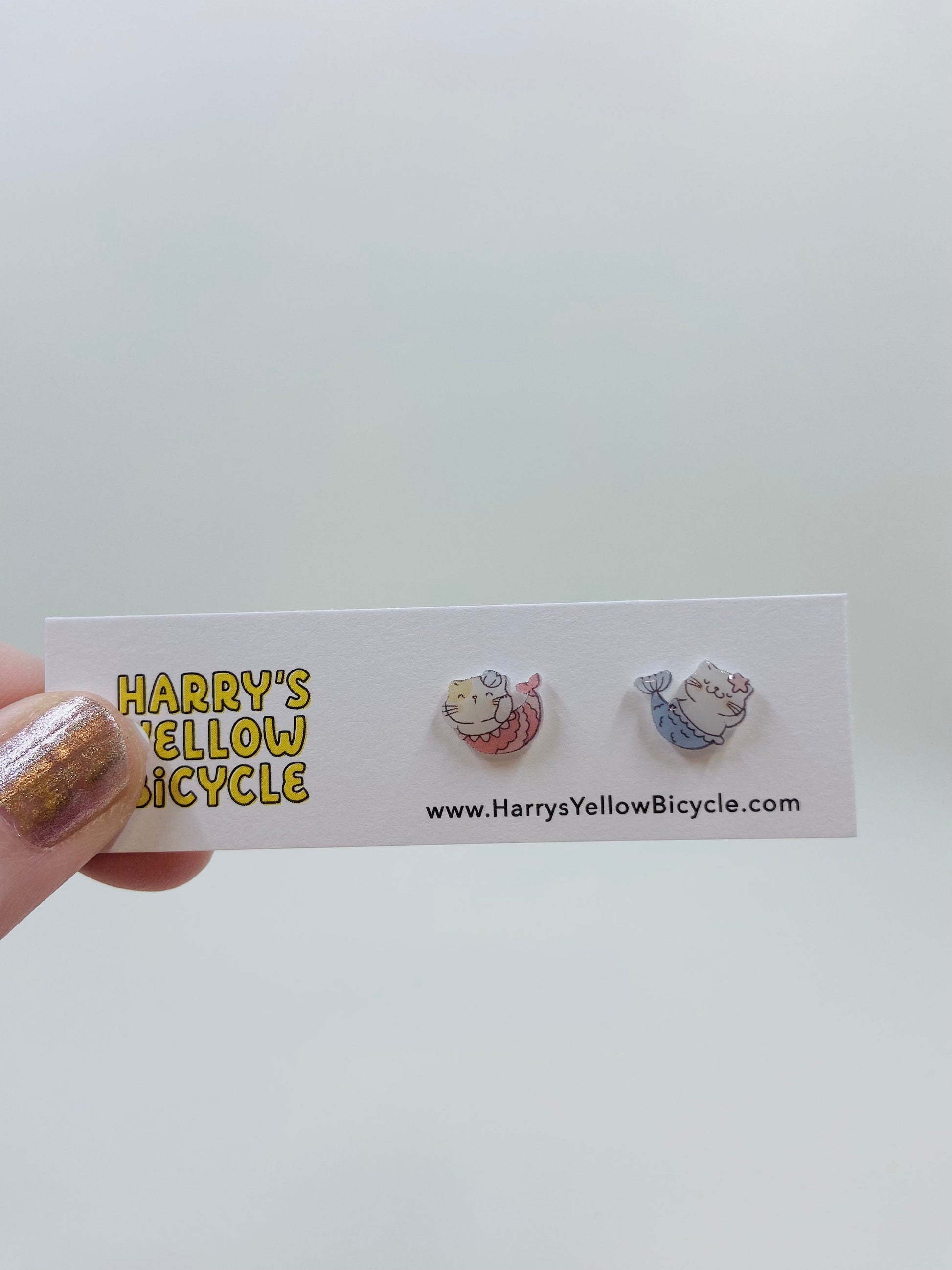 shrink plastic stud earrings