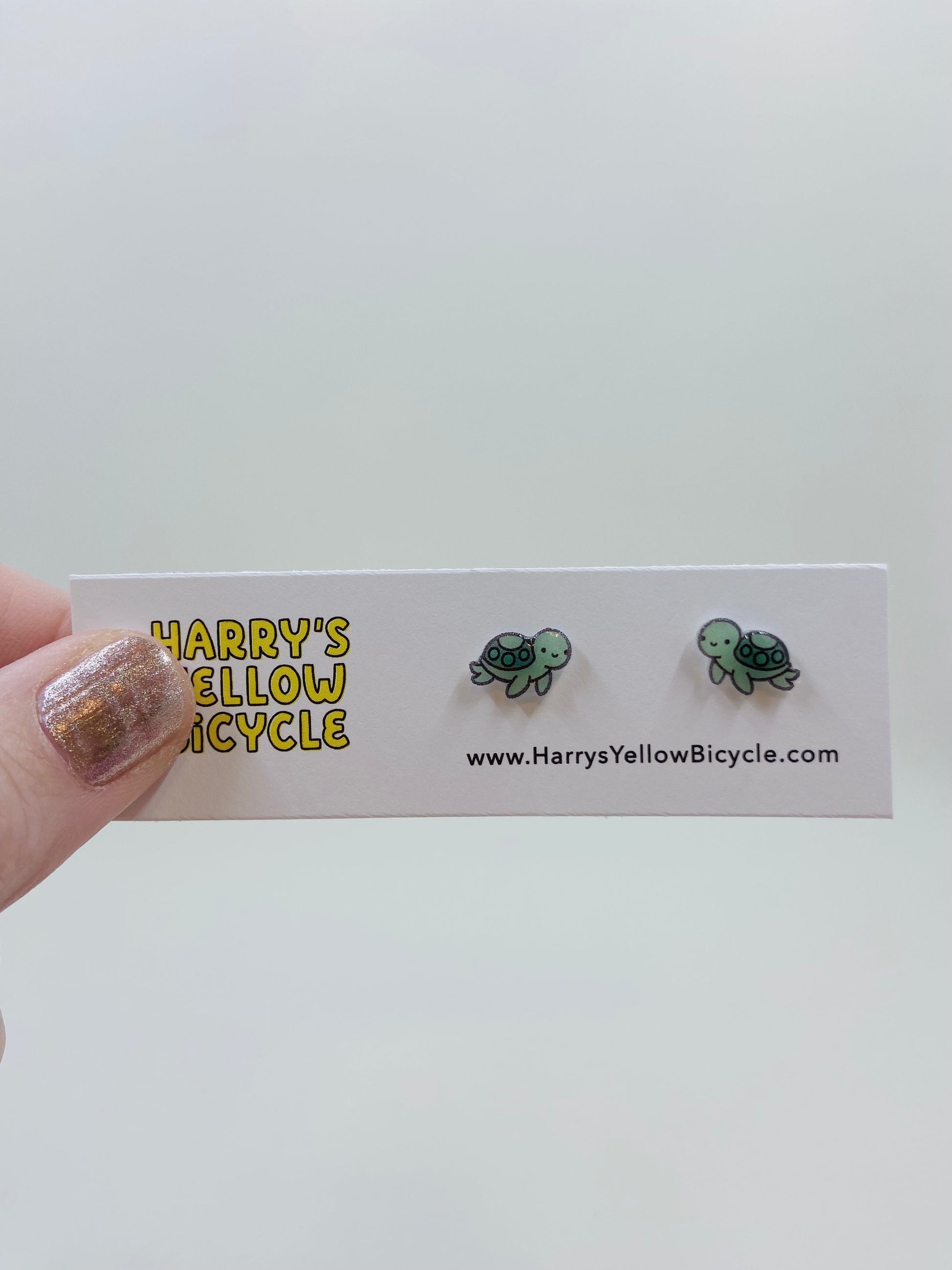 shrink plastic stud earrings