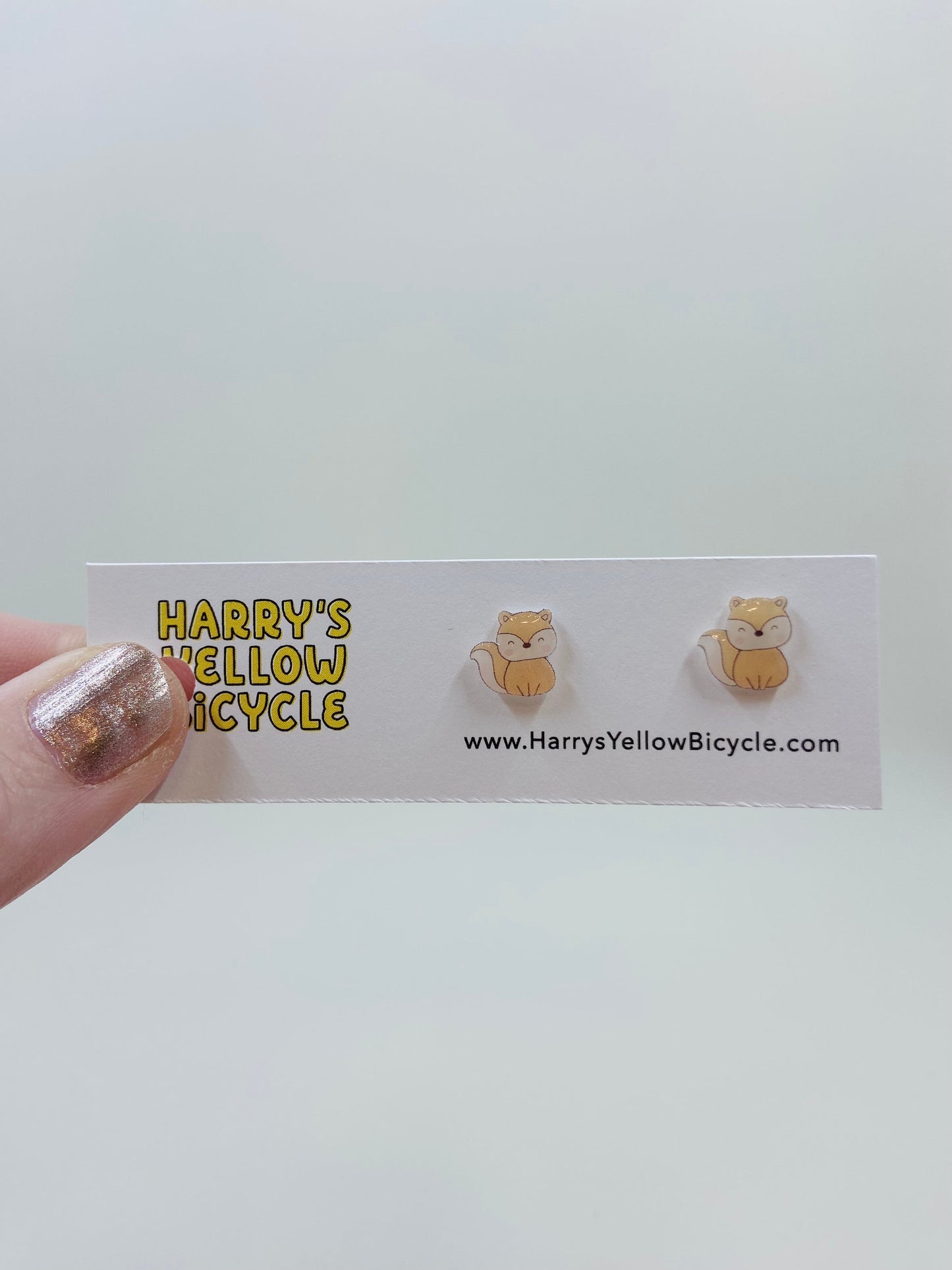 shrink plastic stud earrings