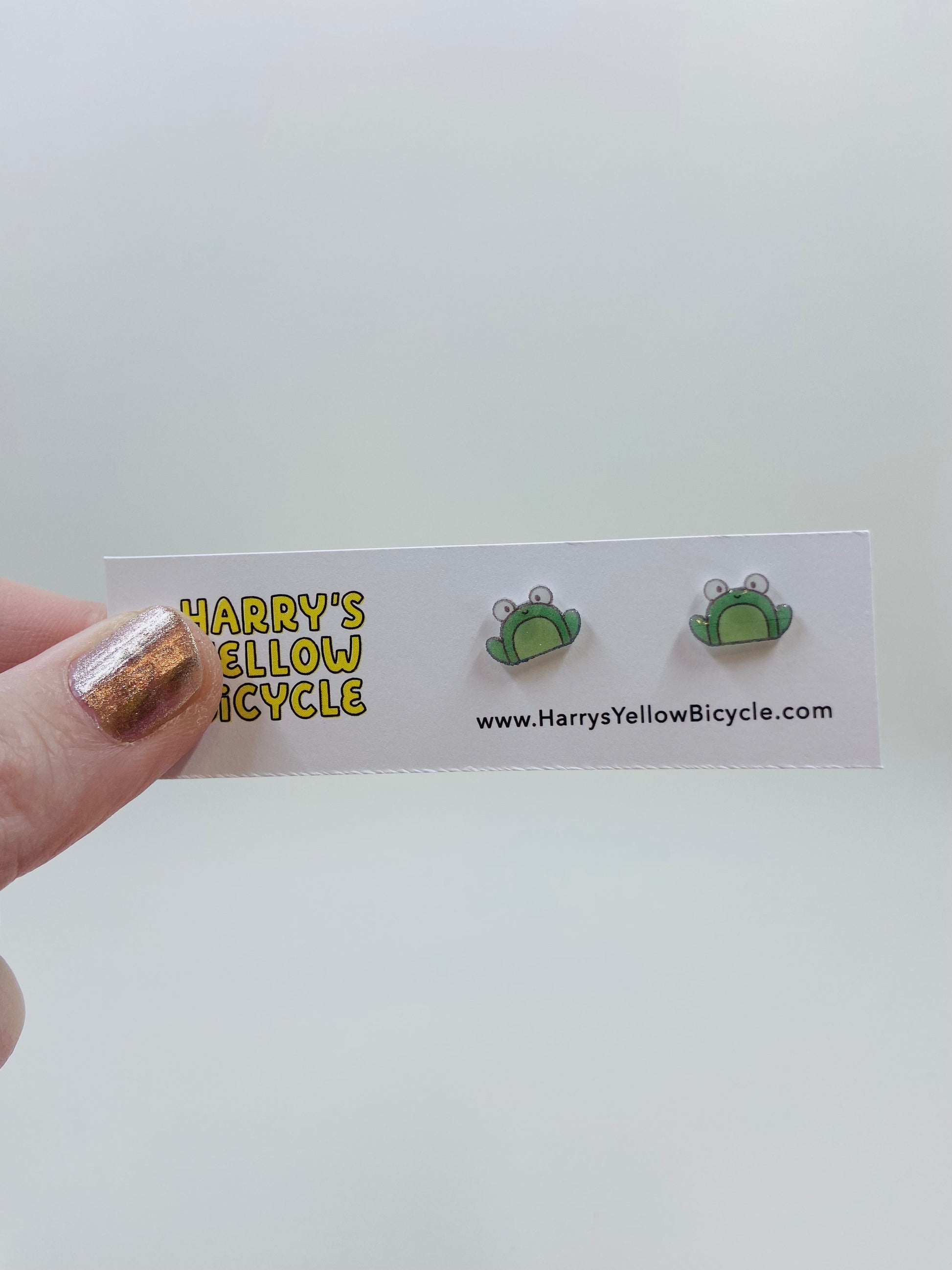 shrink plastic stud earrings