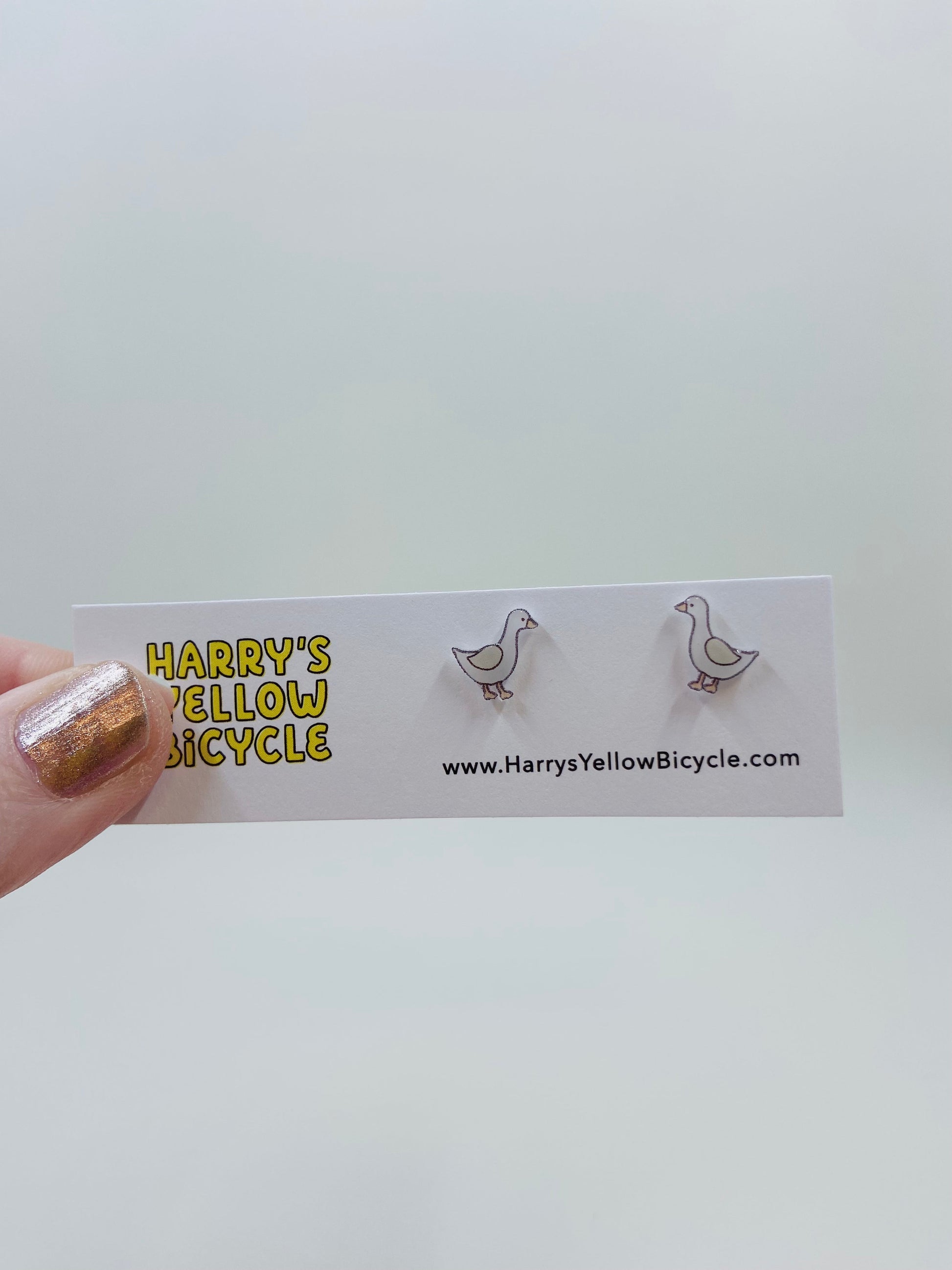 shrink plastic stud earrings