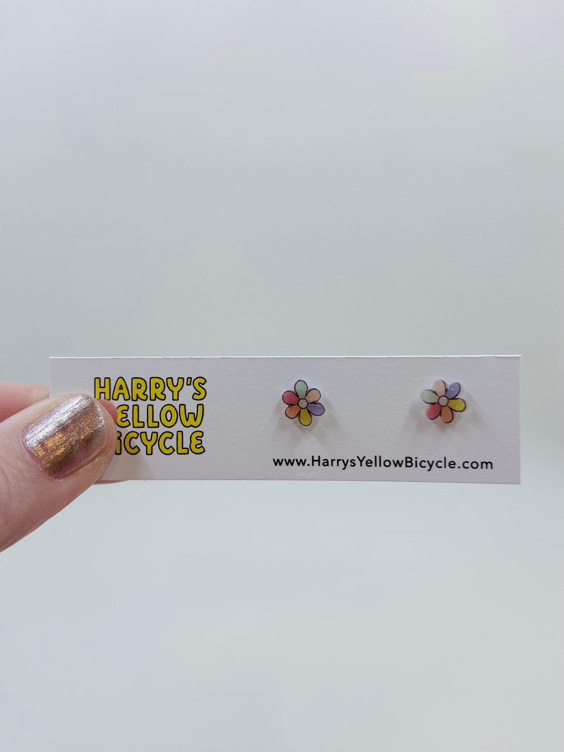 shrink plastic stud earrings