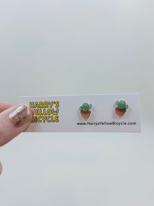 shrink plastic stud earrings