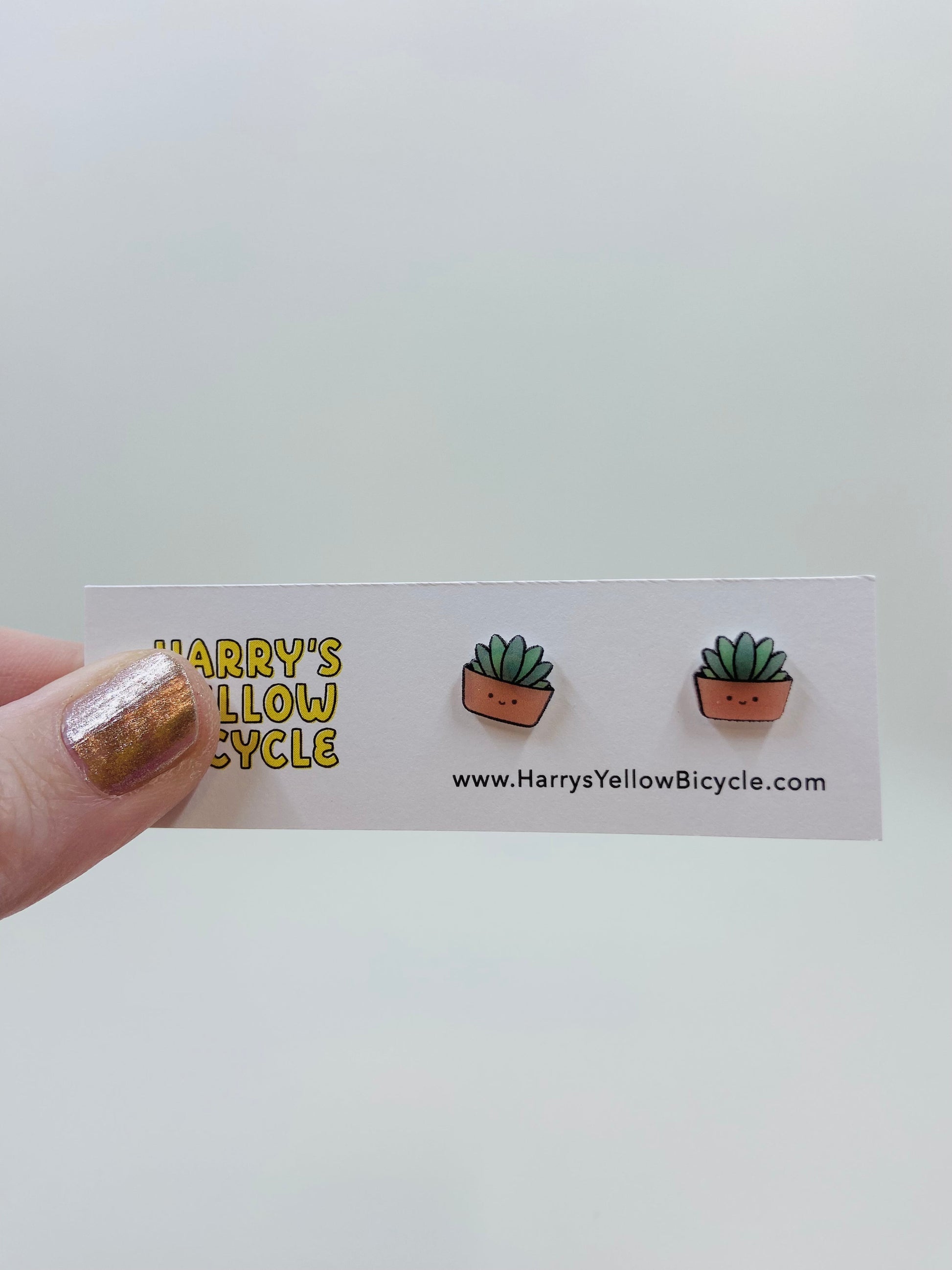 shrink plastic stud earrings