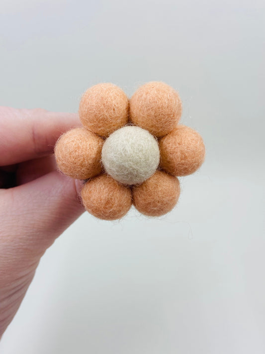 felted wool flower essential oil car vent clip