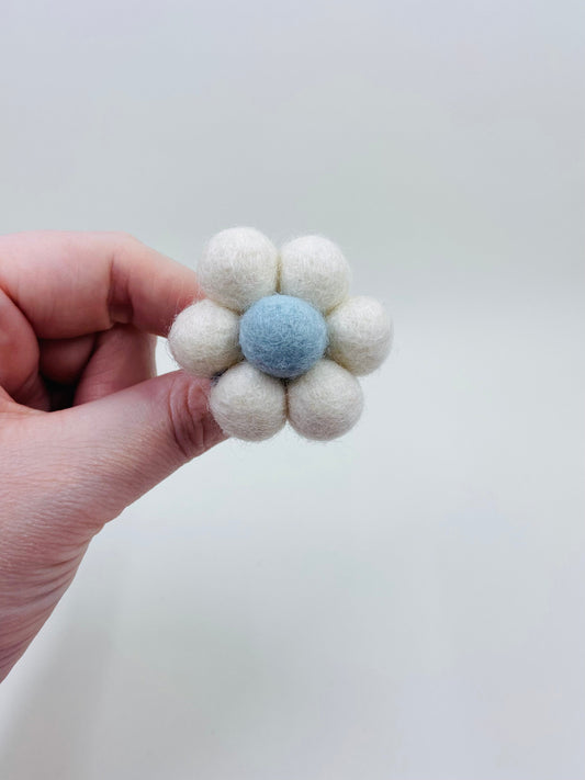 felted wool flower essential oil car vent clip