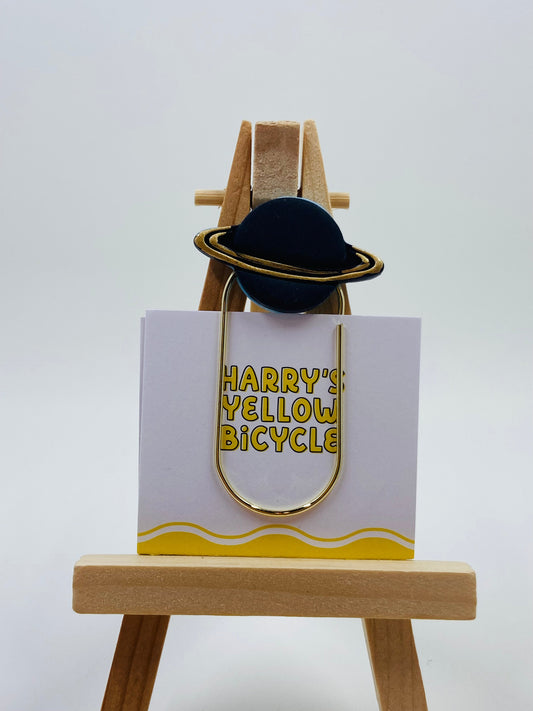 bookmark - space planet black and blue