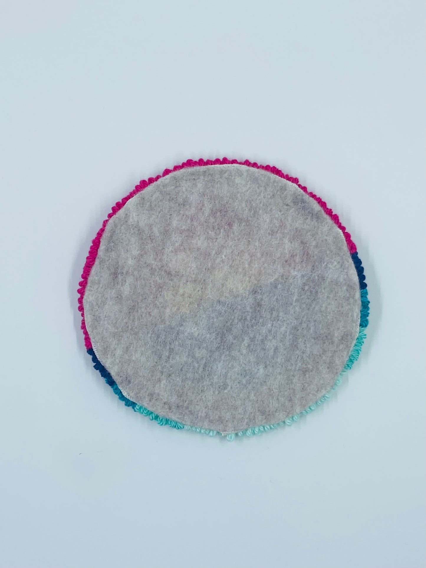 punch needle mug rug - lakeside sunset