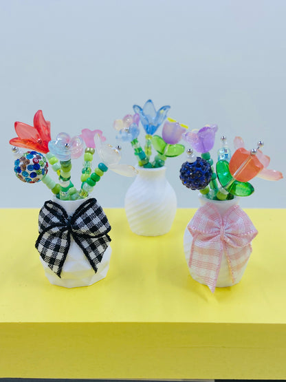 mystery mini beaded flower bouquet
