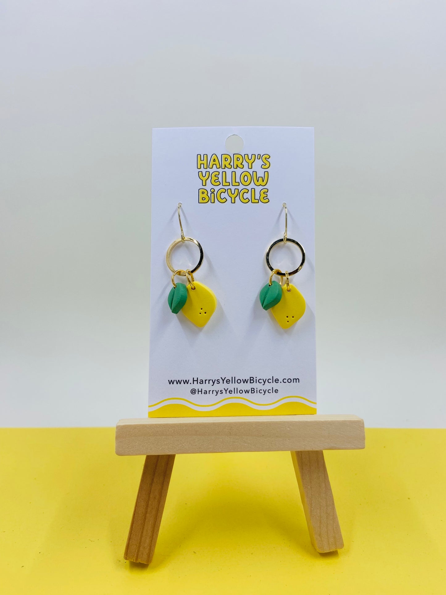 polymer clay earrings - lemons