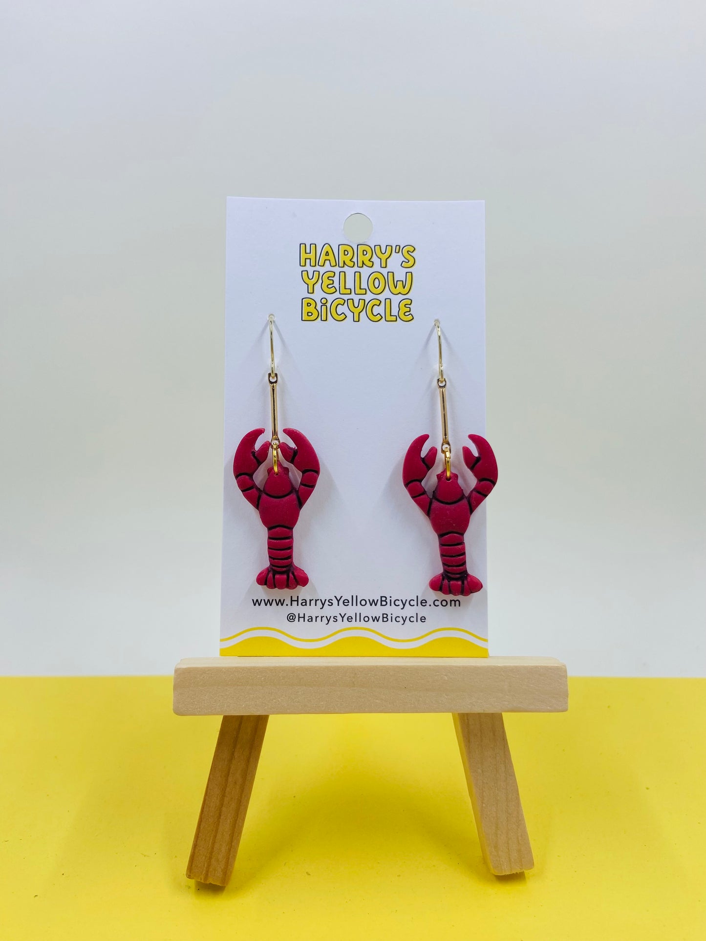 polymer clay earrings - lobster
