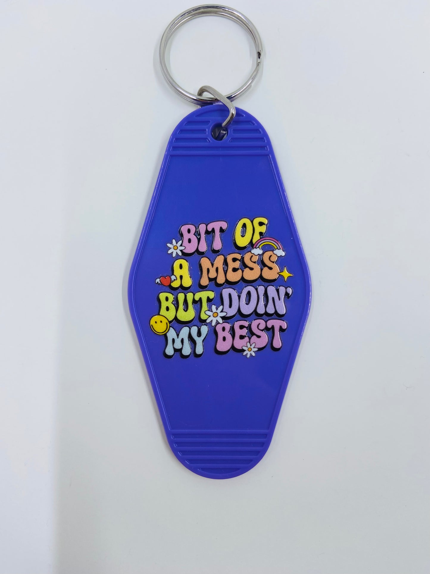 motel keychain - bit of a mess