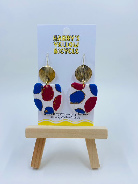 polymer clay earrings - forth of july